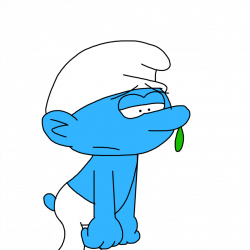 Smurf with a cold by MarcosPower1996 on DeviantArt