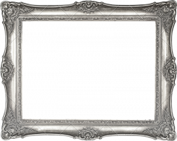 Silver Vintage Picture Frame Isolated on White Background - Photos ...