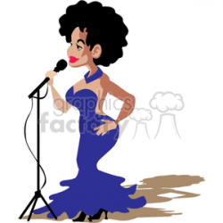 African American singer clipart. Royalty-free clipart # 373696