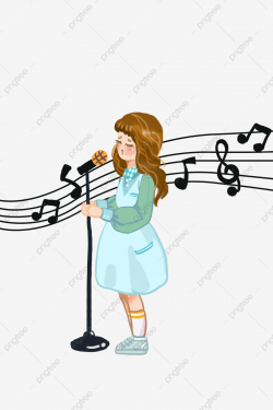 A Little Girl Singing Cartoons, Cartoon Kid, Woman, Singer ...