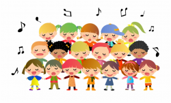 Free Children Singing Clipart Black And White, Download Free ...