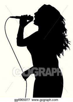 Vector Art - Female singing. Clipart Drawing gg4965977 - GoGraph