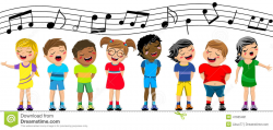 Children Singing Clipart | Free download best Children ...
