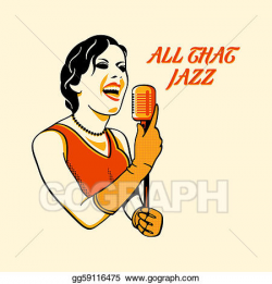 EPS Vector - Jazz singer. Stock Clipart Illustration ...