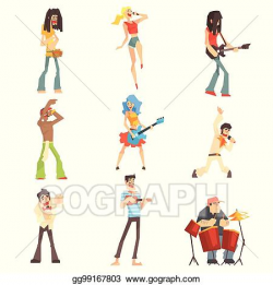 Vector Stock - Musicians and singers of different music ...
