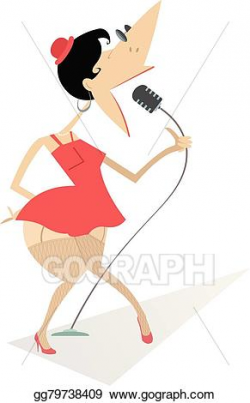 Vector Illustration - Singer woman. EPS Clipart gg79738409 ...