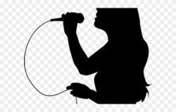 Singer Clipart Needed - Someone Singing Silhouette - Png ...