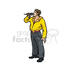 Male singer clipart. Royalty-free clipart # 159870