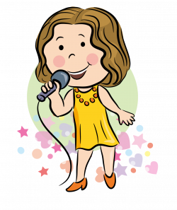Singing Singer Cartoon - Singing girl 1332*1587 transprent Png Free ...