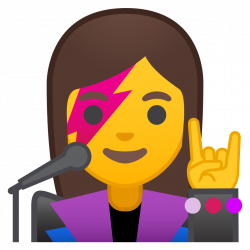Woman singer Icon | Noto Emoji People Profession Iconset | Google