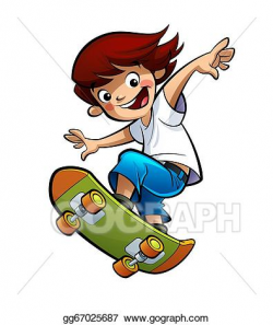 Stock Illustration - Boy skating. Clipart Illustrations ...