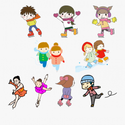 Skate Clipart Cool Person - Kids Winter Olympic Clipart ...