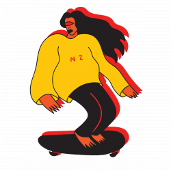 Girl Skating Sticker by nicole zaridze for iOS & Android | GIPHY