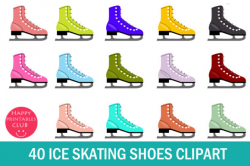 40 Ice Skating Shoes Clipart Graphics