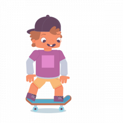 Nati Brondani Animation & Illustration - Kids skating