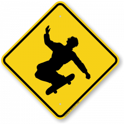 Skateboarding Allowed Signs