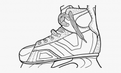 Hockey Clipart Sketch - Drawing Of Hockey Ice Skates #592330 ...