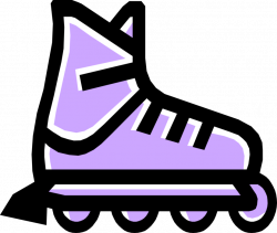 Inline Skate or Rollerblade - Vector Image