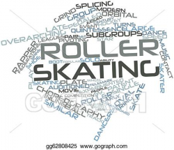 Drawing - Roller skating. Clipart Drawing gg62808425 - GoGraph