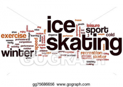 Drawing - Ice skating word cloud. Clipart Drawing gg75686656 ...