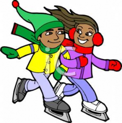 People Skating Clipart