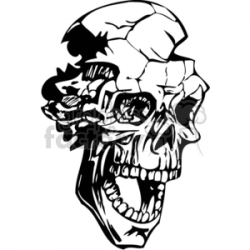 broken skull clipart. Royalty-free clipart # 368921