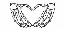 Clipart Skeleton Hands Heart - hand heart png, Free PNG ...