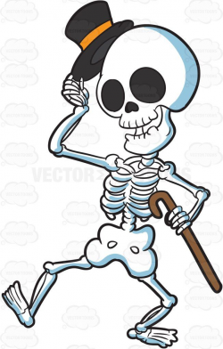 A skeleton looking refined and respectful #cartoon #clipart ...