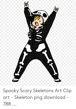 Spooky Scary Skeletons Art Clip Art - Skeleton Png Download ...