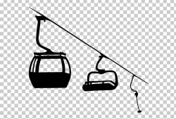 Ski Lift Skiing T-shirt PNG, Clipart, Area, Black, Black And ...