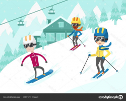 Unique Group Of People Snowboarding Vector Design » Free ...