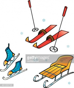 Skis, Skates, Sledge stock vectors - Clipart.me