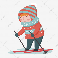 Skiing Girl Elements, Ski Board, Winter, Winter Clothing PNG ...