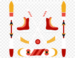 Skiing Clip art - Red and white in winter ski gear png ...