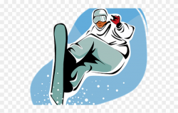 Skiing Clipart Ski Snowboard - Snowboarder Drawing - Png ...
