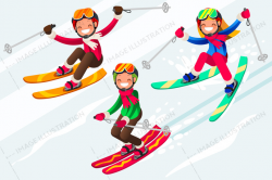 95+ Skiing Clipart | ClipartLook