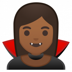 Woman vampire medium dark skin tone Icon | Noto Emoji People Stories ...