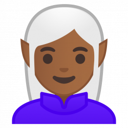 Woman elf medium dark skin tone Icon | Noto Emoji People Stories ...