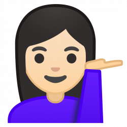 Woman tipping hand light skin tone Icon | Noto Emoji People ...