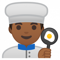 Man cook medium dark skin tone Icon | Noto Emoji People Profession ...