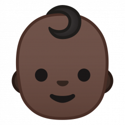 Baby dark skin tone Icon | Noto Emoji People Faces Iconset | Google