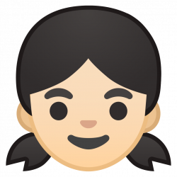 Girl light skin tone Icon | Noto Emoji People Faces Iconset | Google