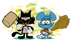 Itchy and Scratchy Vynl. by EeyorbStudios on DeviantArt