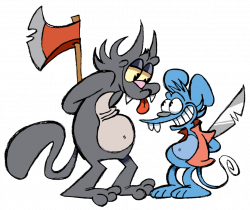 Itchy and Scratchy by EeyorbStudios on DeviantArt