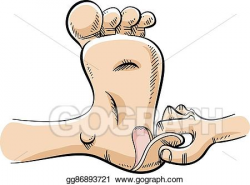 EPS Illustration - Peeling foot callous. Vector Clipart ...