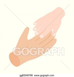 Vector Illustration - Large and small hand isometric 3d icon ...