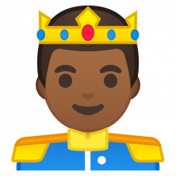 Prince medium dark skin tone Icon | Noto Emoji People Profession ...