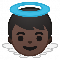 Baby angel dark skin tone Icon | Noto Emoji People Family & Love ...