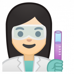 Woman scientist light skin tone Icon | Noto Emoji People Profession ...