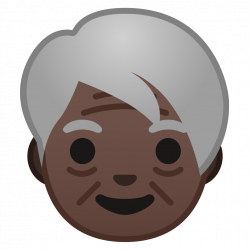 Older adult dark skin tone Icon | Noto Emoji People Faces Iconset ...